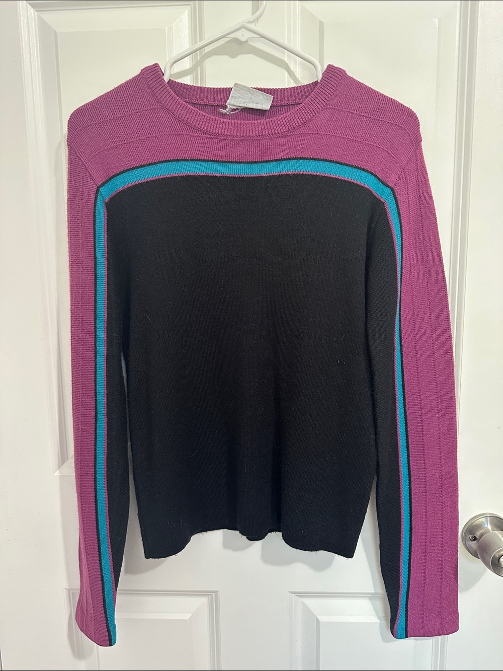 Vintage 70s 80s Knit Sweater | Wool Blend | Size Sm (see measurements)